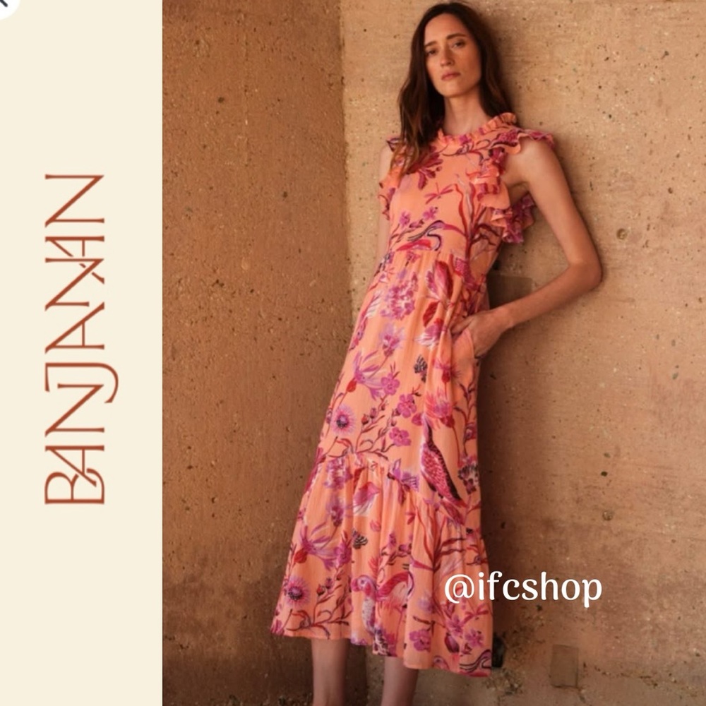 Banjanan Hanna Dress In Jubilee Apricot Blush XS